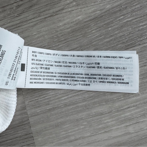 White One-Shoulder Ribbed Tank Top - Picture 5 of 5